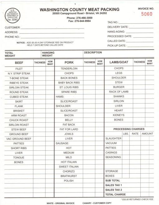 washington-co-beef-cut-sheet | A&M Farms Grass Fed Beef